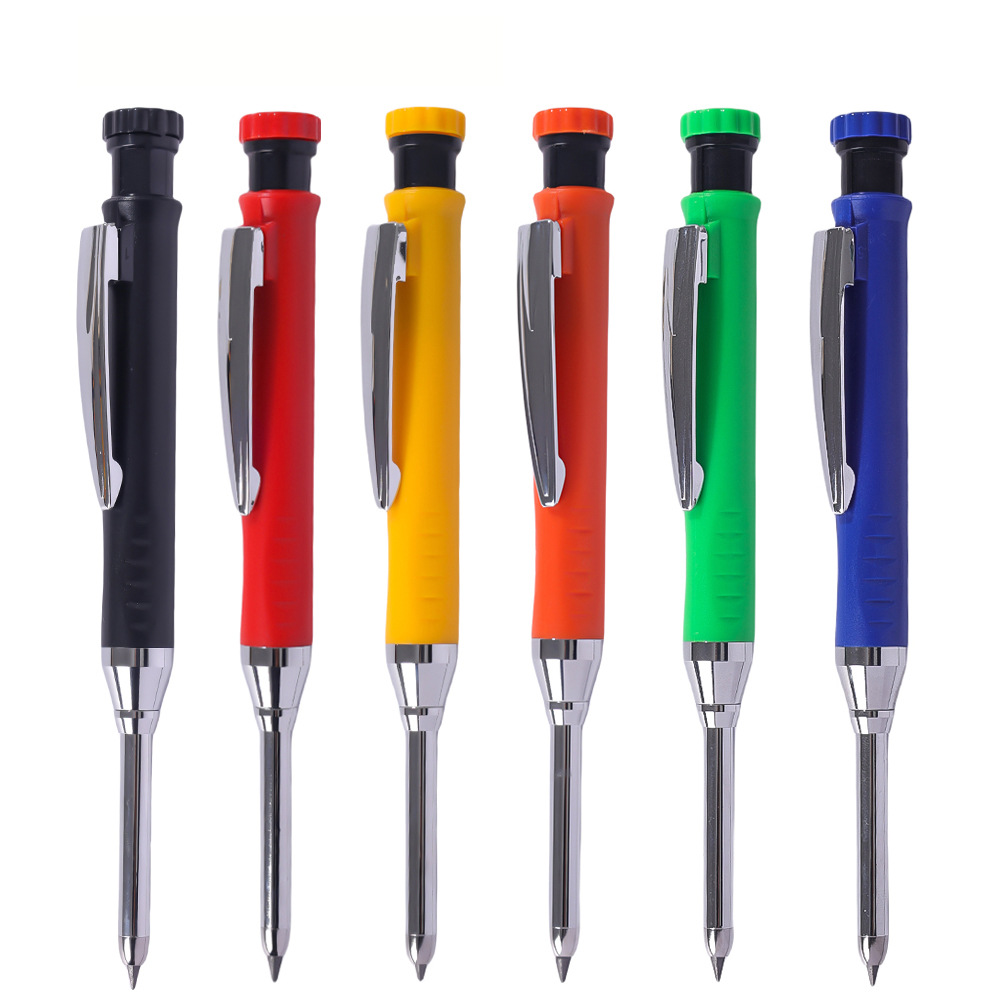 Engineering Woodworking Pencil 2.8mm Automatic Pencil Long Head Woodworking Pen Deep Hole Marking Engineering Drawing Construction Special