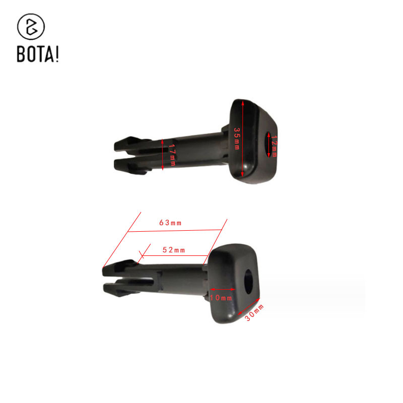 Asiento de coche cola cuadrada reposacabezas Perno apertura 12mm reposacabezas almohadilla presión Varilla plástico cánula enchufe