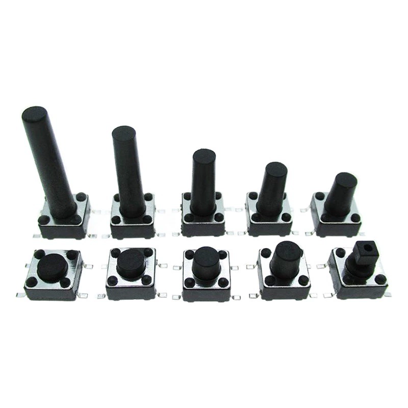 Прямые поставки с фабрики, устойчивый к высоким температурам микропереключатель 6*6 патч-ключевой переключатель 6x6 многогранный, можно оплетать тактовый переключатель