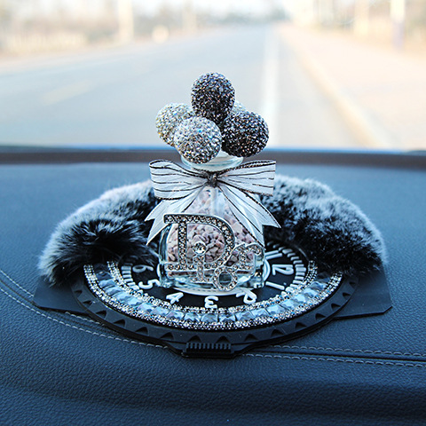 Asiento de perfume de coche, decoración de coche, globo de confesión, decoración de bolas de diamantes de imitación, aromaterapia de zeolita de coche, fragancia fresca y ligera