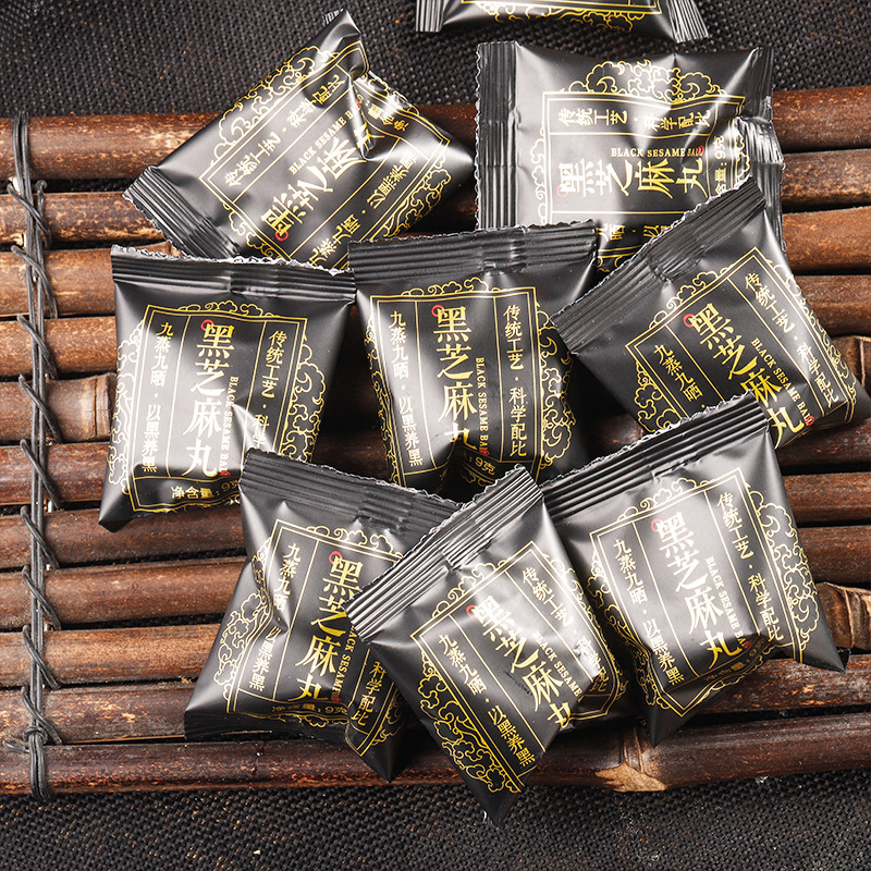 Bulk sucrose-free black sesame balls wholesale five black health balls handmade sesame balls one yuan early adopter