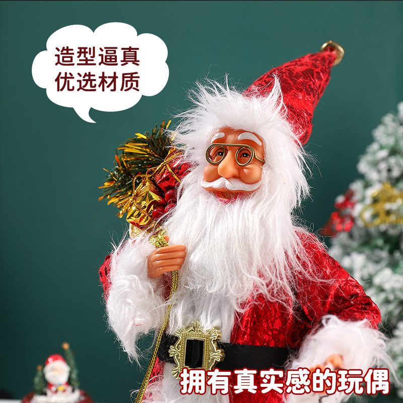 Fabricantes para DIBUJOS ANIMADOS paño felpa Santa Claus muñeca colgante adornos juguetes Navidad decoraciones
