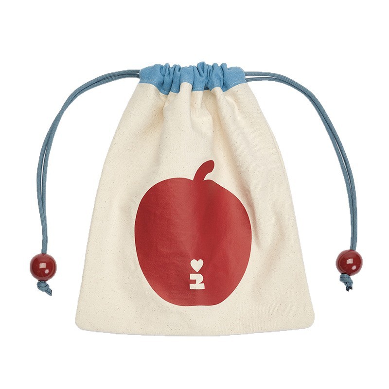 タギ。 「愛の実」アップルキャンバス巾着ポータブル収納バッグ下着収納トラベルバッグブラジャー|undefined