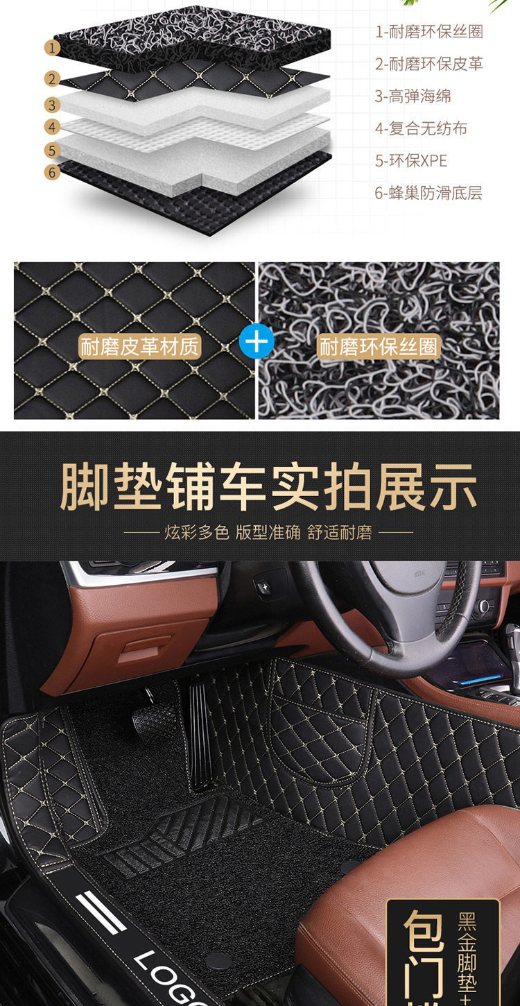Full Surrounded Package Threshold Car Mat Thousands of Models Original Car Edition Special Wire Ring Five-seat Complete Set