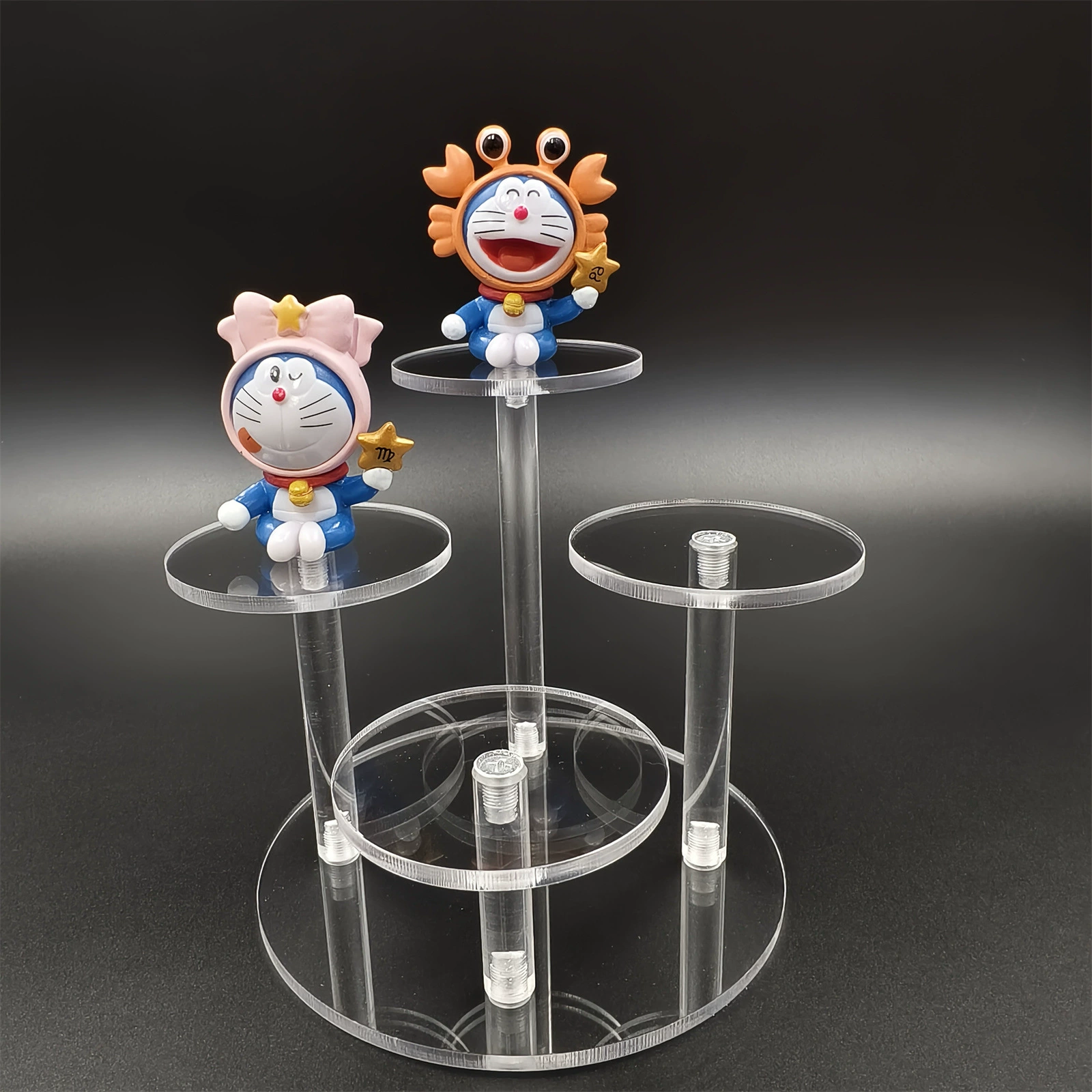 Многоярусная прозрачная акриловая лестница-витрина для кукол ручной работы, ювелирных украшений и косметики