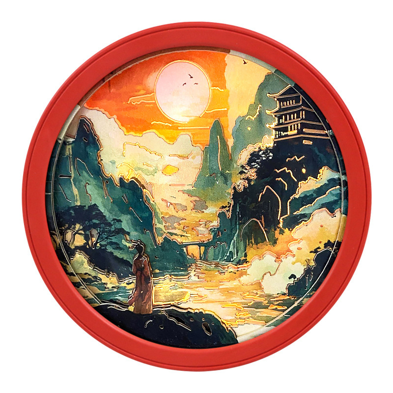 国潮风纸雕灯定制全国城市景区旅游文创纪念品创意礼物纸雕冰箱贴|undefined