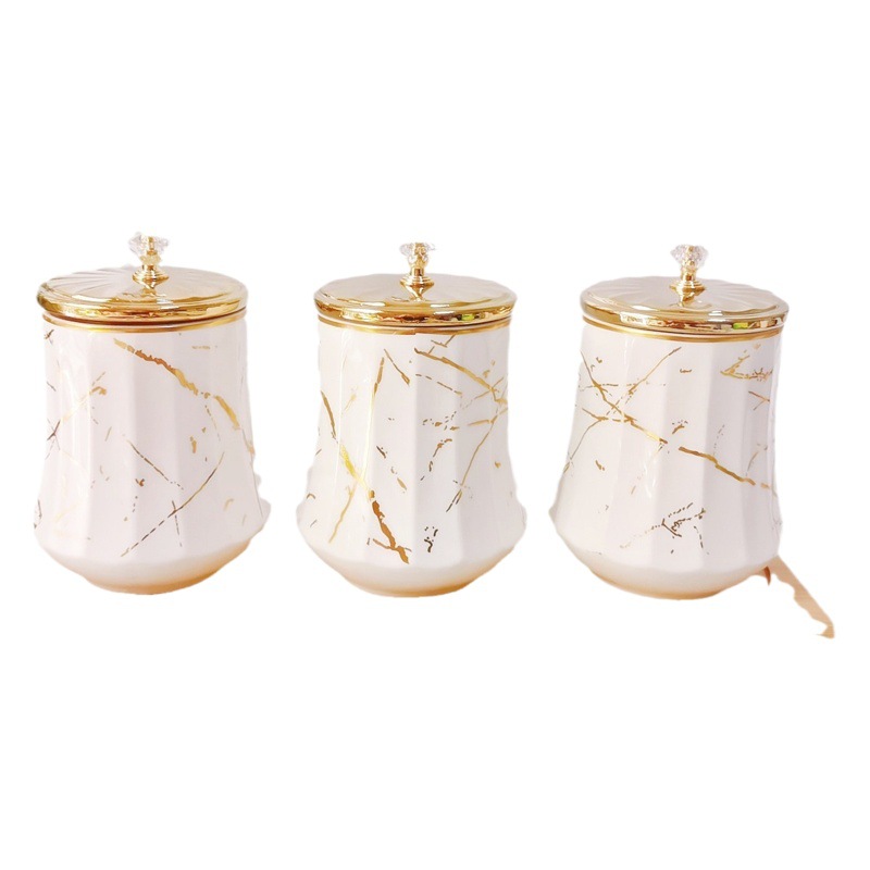 Nueva calabaza de cerámica sellada tarro traje cocina condimento tarro combinación sal azúcar almacenamiento tarro café té tarro