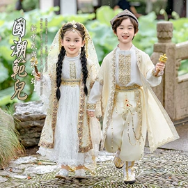 童汉服;童套装;儿童表演服