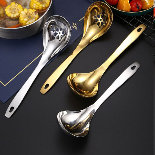 304 stainless steel spoon household large spoon creative long handle spoon hot pot colander restaurant public spoon rice spoon soup spoon