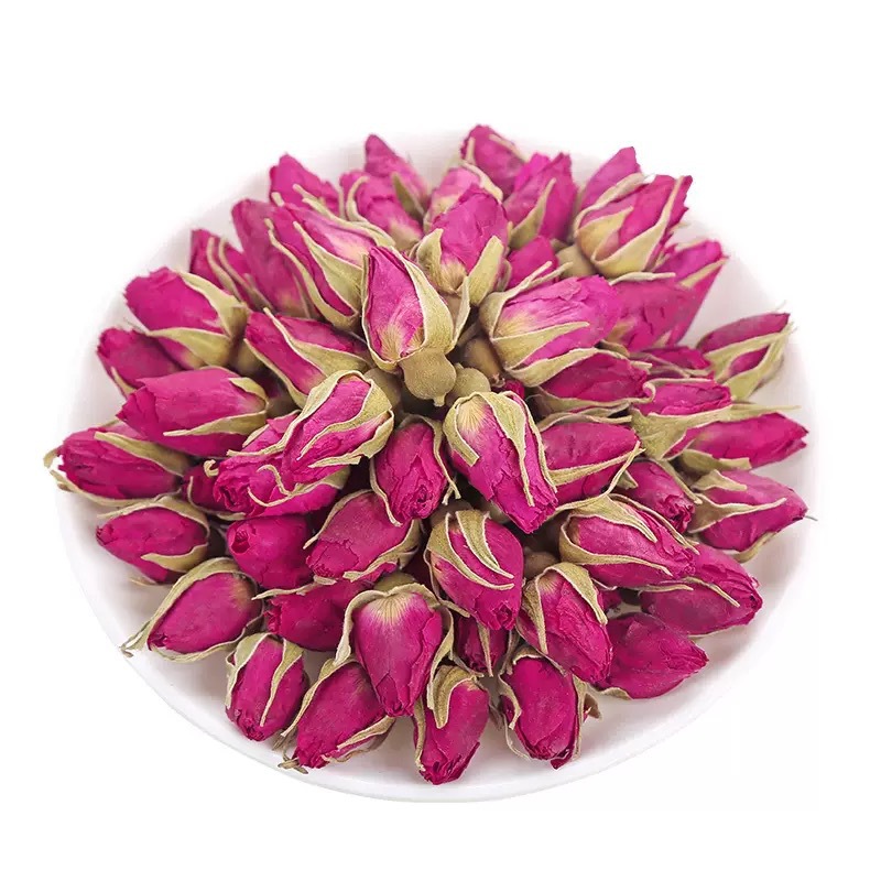 Pingyin Rose Bud Tea Mei Gui Hua 重瓣红玫瑰 Dried Red Rose Buds Herbal Flower Tea 500g Bulk in use