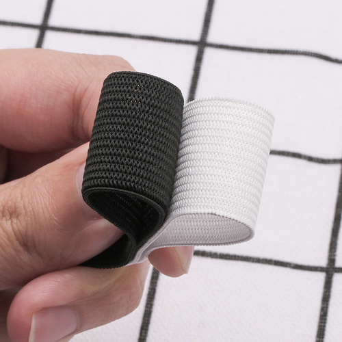 Wholesale thickened wide flat elastic belt clothing double layer elastic webbing black white strap high elastic elastic belt