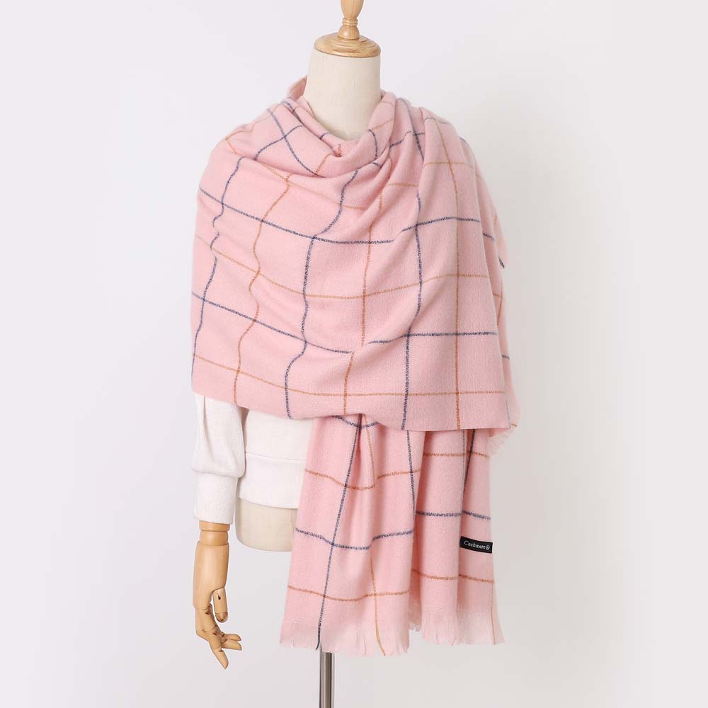 Women's Simple Style Lattice Imitation Cashmere Pashmina Scarves display picture 2