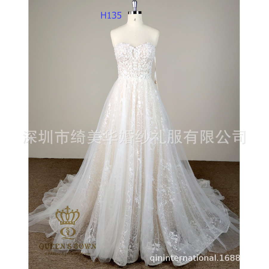Wedding dress sleevless for bride