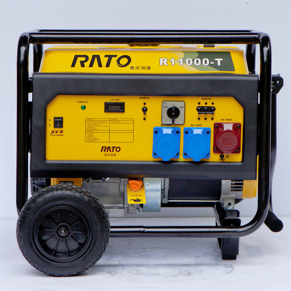 RATO8KW220V单相汽油发电机组润通8KW汽油发电机R11000-T发电机