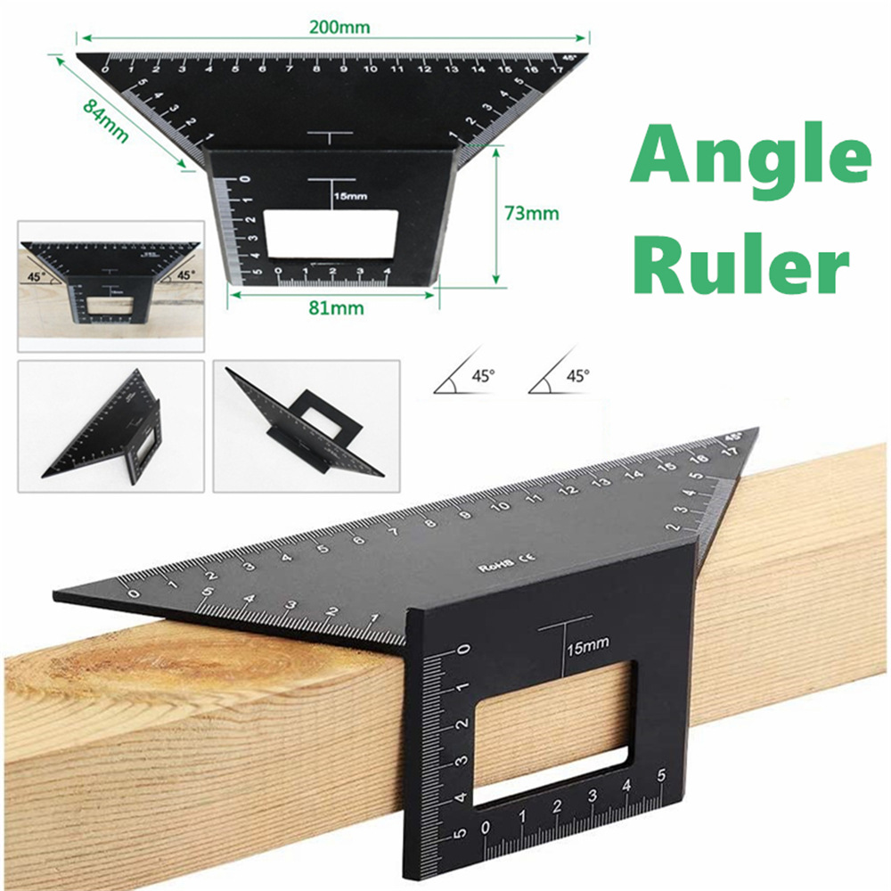 Multifunctional Angle Ruler 45 90 Degree Aluminum Alloy Accu