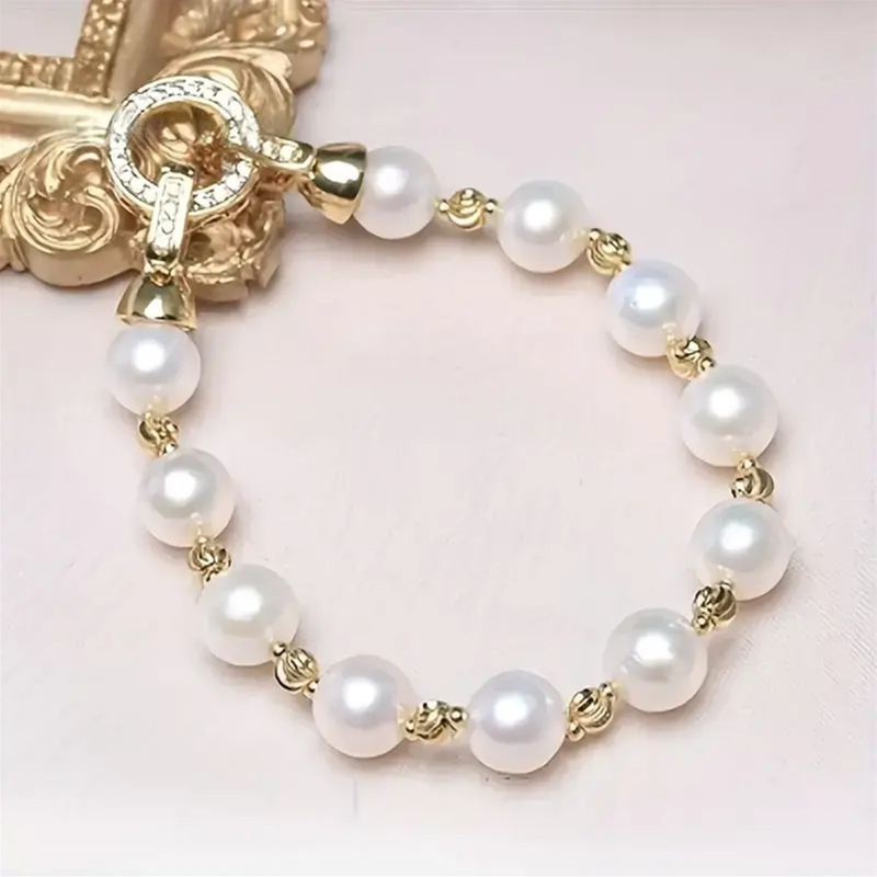 Amazon Cross-Border Hot Selling Pearl Bracelet Beads Temperament Light Luxury Bracelet Imitation Pearl Bracelet Gift Wholesale