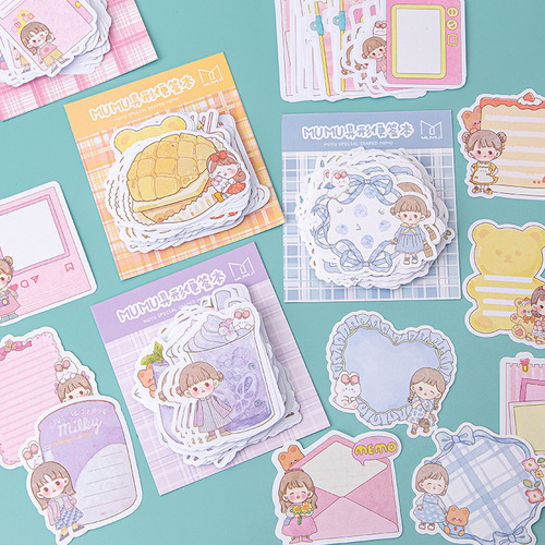 ins Japanese special-shaped note paper cute non-sticky writeable collage hand account simple DIY hand account material decoration