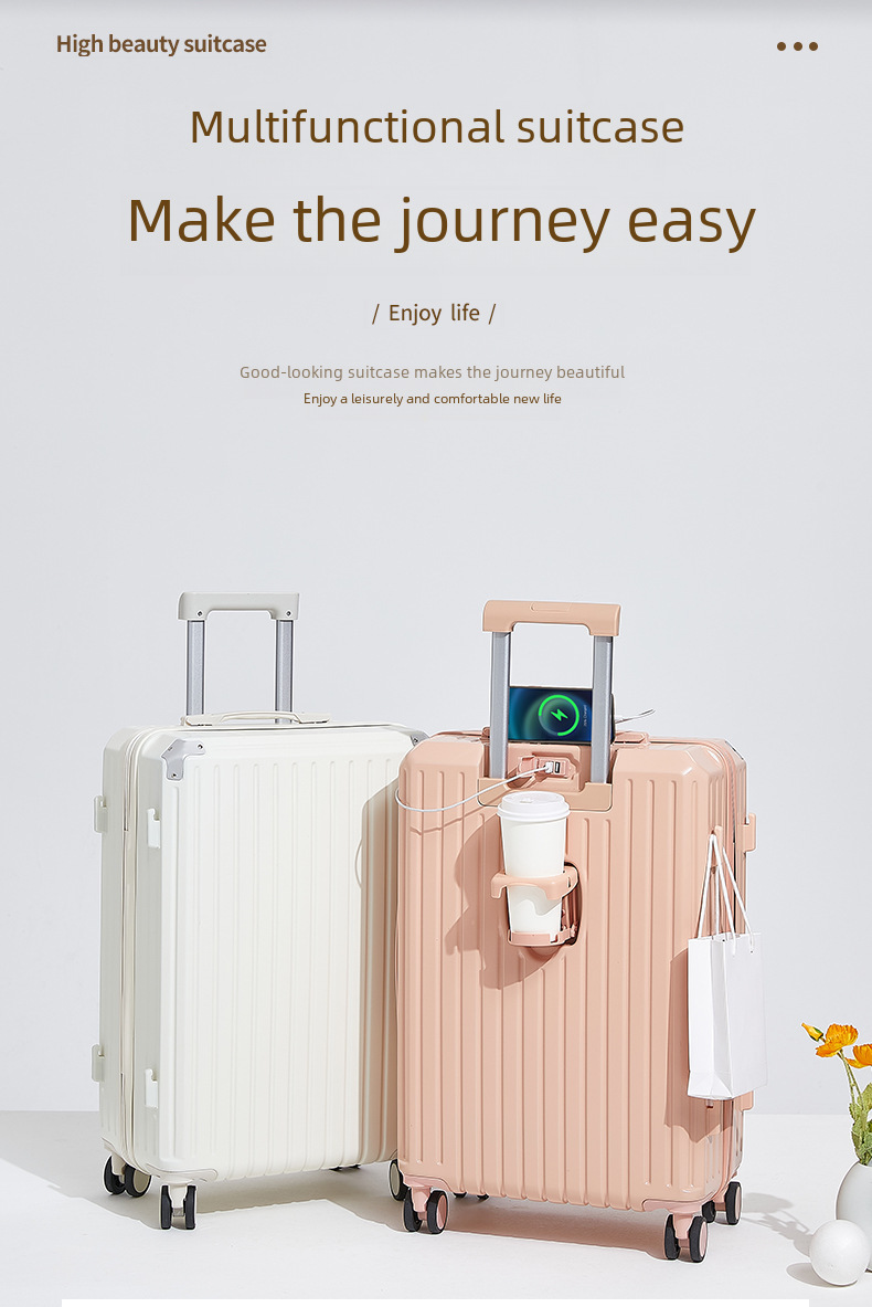 Ins luggage case 20 inch trolley case large capacity suitcase 24 inch anti-fall universal wheel luggage small boarding case