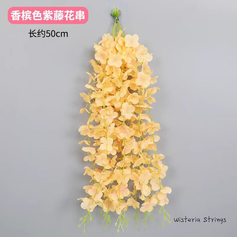 샴페인 암호화된 등나무 꽃 끈