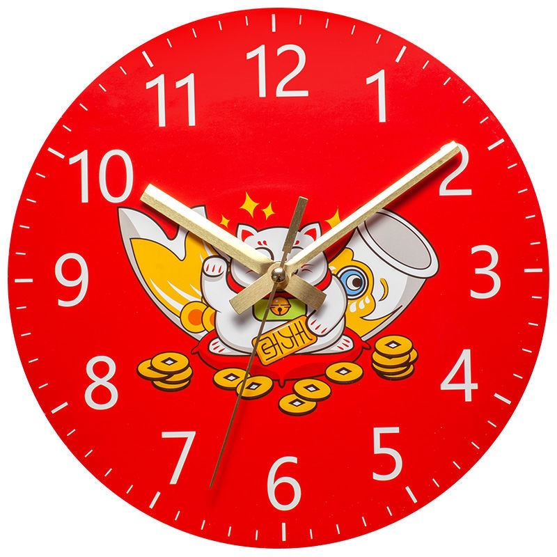 Venta de liquidación de reloj silencioso para sala/hogar (8-12 pulgadas), reloj de pared simple de moda sin perforación, venta al por mayor