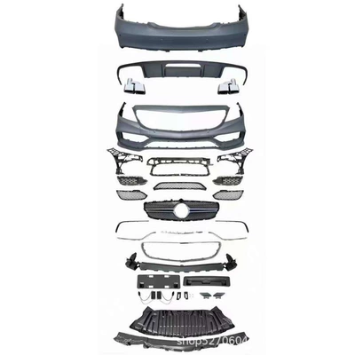 Suitable for Mercedes-Benz CLS(W218)12-17 modified AMG CLS63 front bar, middle net, rear bar, rear lip, tail throat (Big Surrounded) - 12-17-cls-modified-cls63-front-bumper-center-mesh-rear-bumper-rear-lip-tail-throat-original-car-low-configuration