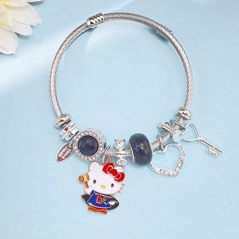Браслет Hello Kitty японского стиля, 18 см + удлинитель 5 см, браслет-талисман, диаметр 60 мм