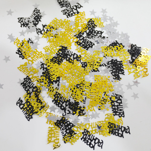 Amazon birthday confetti happy birthday English star confetti birthday party desktop decoration