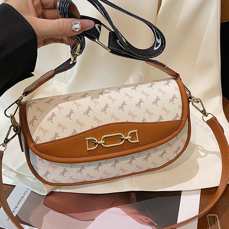 New High-end Fashion Texture Printed Armpit Bag European And American Retro Trend Handheld Single Shoulder Diagonal Cross Bag Popular Item_voghion.com