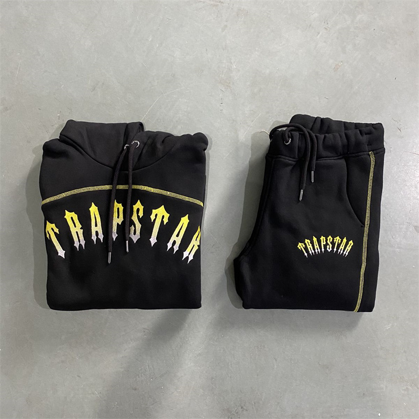 Traje de bordado Trapstar V-Stripe Fleece Chándal de hombre original Drip Drill