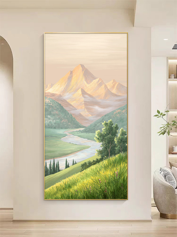 Porch Decorative Painting Corridor Away Landscape Painting Rizhao Jinshan Hanging Painting Landscape Painting Hand-painted Oil Painting Wall Mural Porch Decorative Painting Corridor Away Landscape Painting Rizhao Jinshan Hanging Painting Landscape Painting Hand-painted Oil Painting Wall Mural