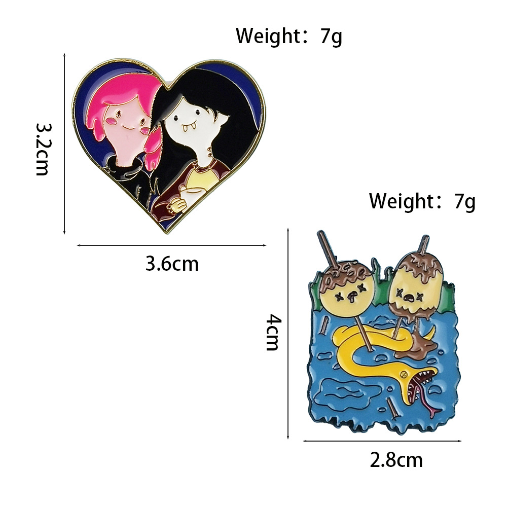 Broche de niña vampiro de dibujos animados creativo divertido bola serpiente aleación lindo bolso de todo fósforo accesorios de insignia transfronterizo