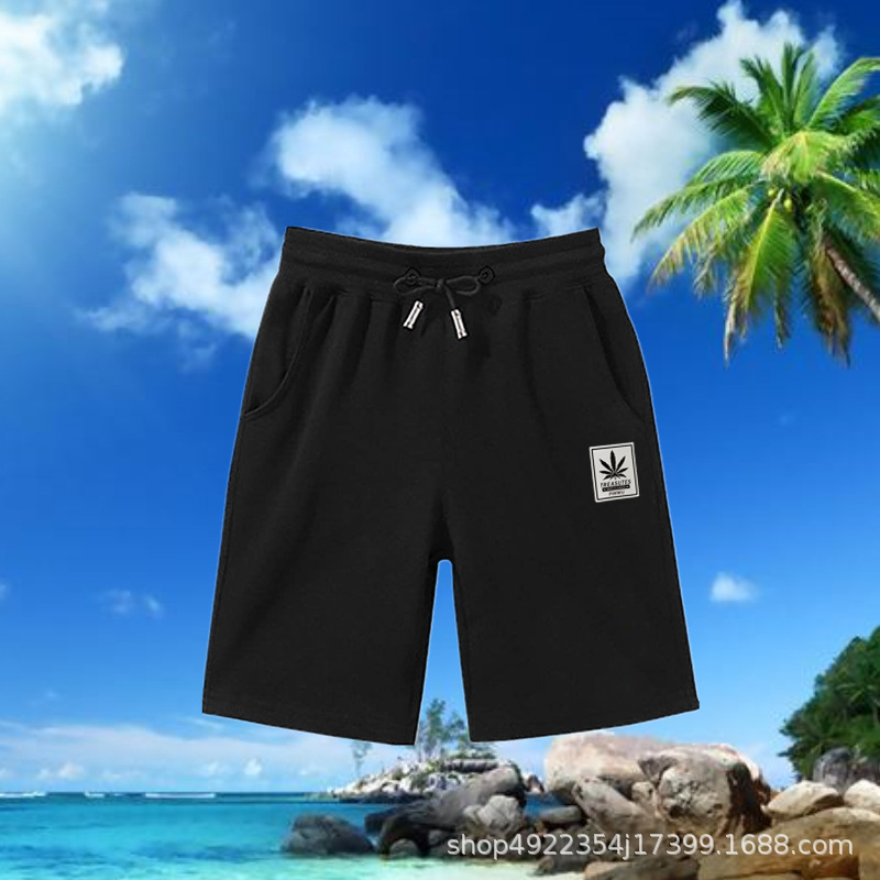Men Black Loose Casual Summer Shorts