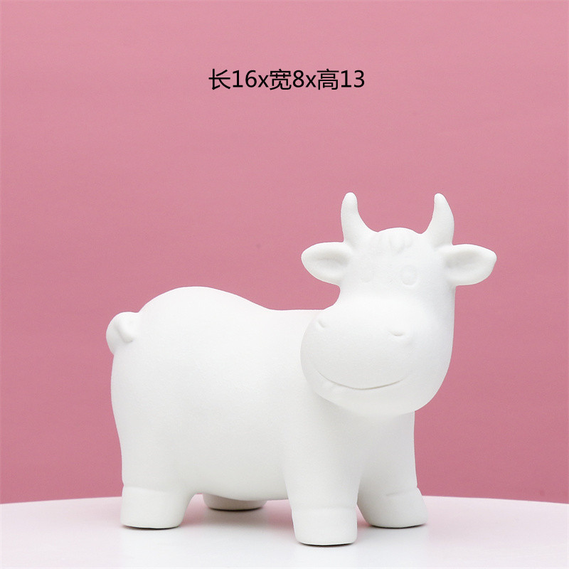 Nordic Luz de lujo creativo decoración de la Oficina de cerámica simple sala de estar decoración del hogar pasillo gabinete del vino decoración de la vaca