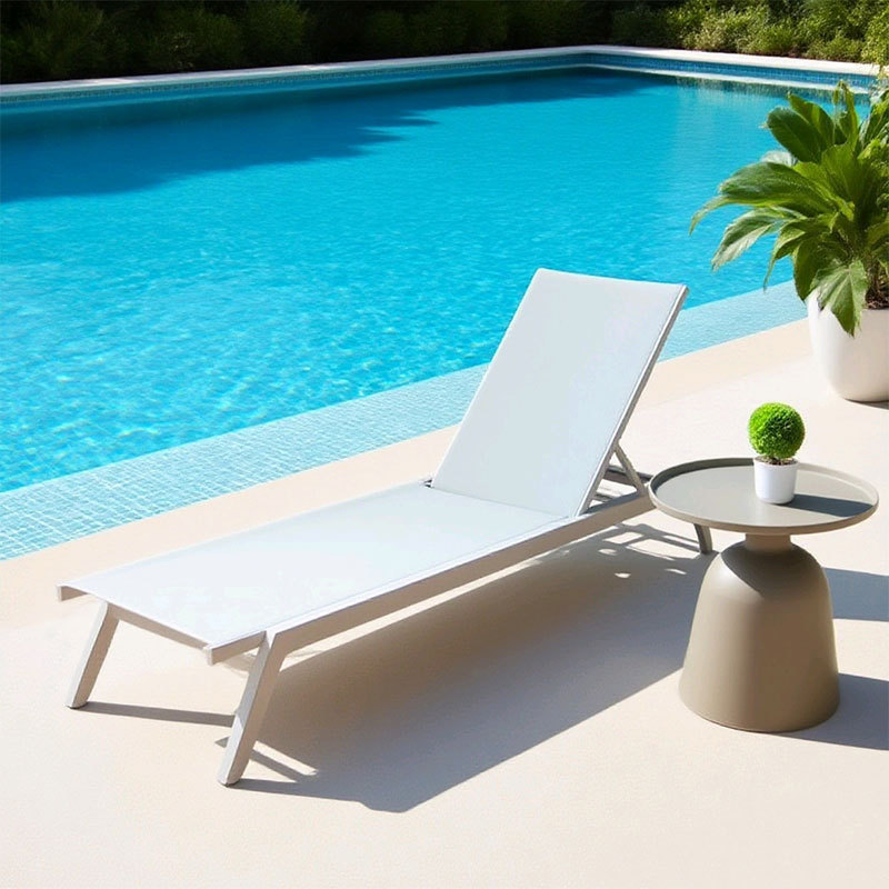 Silla de playa al aire libre balcón al aire libre villa junto a la piscina silla de playa plegable portátil silla de patio europea