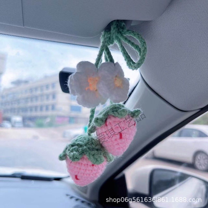 [완성차 매달아] 핑크 딸기차 매달아