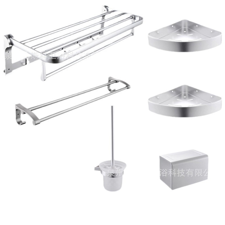 Colgante de oxidación de alto nivel espacio de aluminio toalla de baño estante anticorrosión anti-oxidante antiperforación colgante de baño grueso