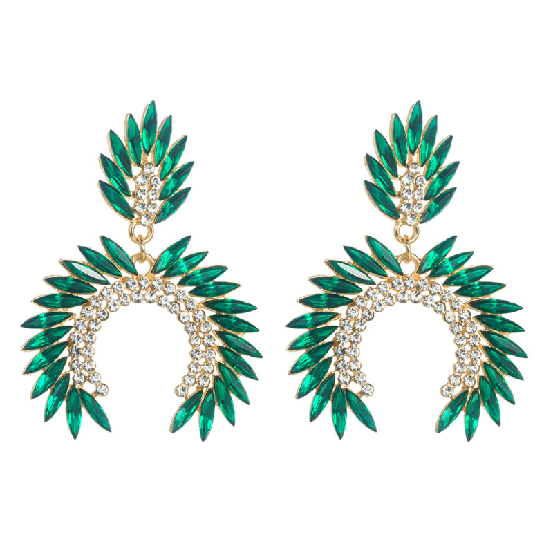 Alloy Material Geometric Pattern Women'S Gender Fashion Style Fashion Geometric Alloy Plating Inlay Rhinestone Drop Earrings