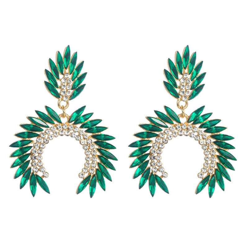 Fashion Geometric Alloy Plating Inlay Rhinestone Drop Earrings display picture 5