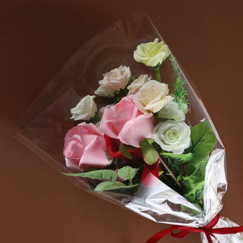 Dust-proof transparent flower wrapping paper, floral flower wrapping paper, waterproof plastic paper, flower shop bouquet base material, cellophane