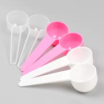 10g measuring spoon 10g plastic measuring spoon 20ml white pink round bottom spoon Liquid powder measuring spoon Milk powder spoon - ShopShipShake