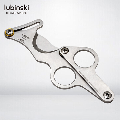 鲁宾斯基LUBINSKI雪茄剪手把不锈钢刀刃雪茄刀锋利大口径雪茄剪刀|ms