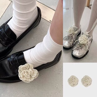 Japanese and Korean ins style purchasing 25 spring and summer beaded flowers multi-purpose decorative pendant shoe flower shoe buckle cute all-match