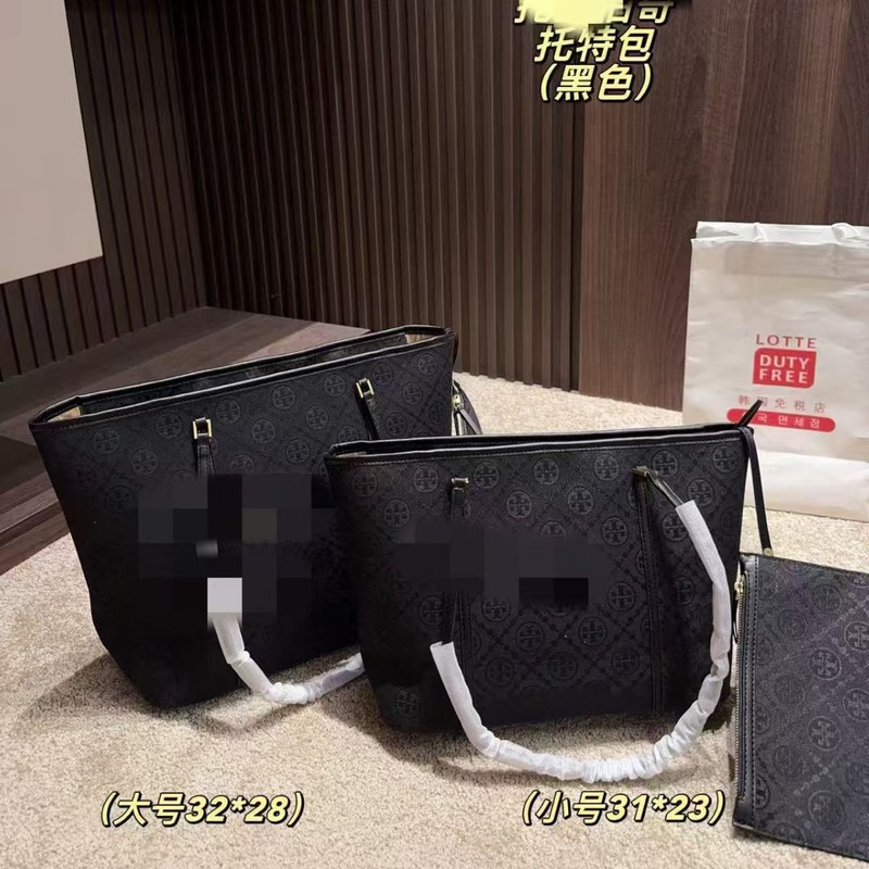 TB老花帆布织物托特包潮流时尚大容量妈咪袋购物袋外贸批发女包包|undefined