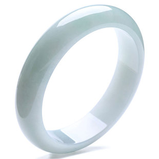 Jadeite A-grade bracelet, women’s jadeite bracelet, white old pit jadeite bracelet, Burmese jadeite jade bracelet