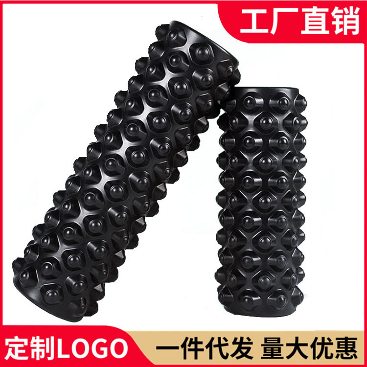 Rodillo de masaje de eje de espuma de yoga columna de yoga Ejercicio de palo de diente de lobo fitness pierna flaca relajación muscular Rolling back eje de masaje