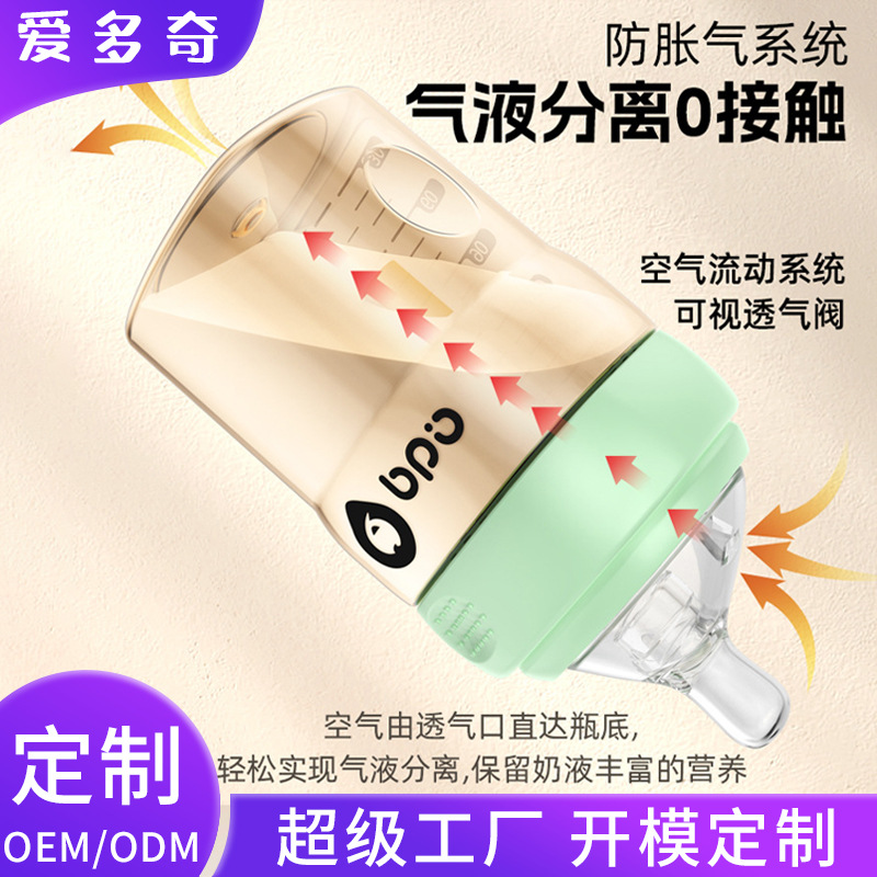 Aidochi Wide-Mouth Ppsu Baby Bottle for Newborns, Anti-Choking, Anti-Flatulence, Special Baby Bottle for 0-3 to 6 Months