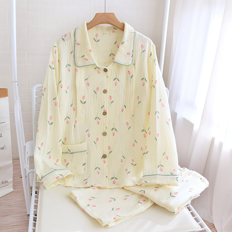 ZHY 튤립-작은 옷깃 크레이프 감금복