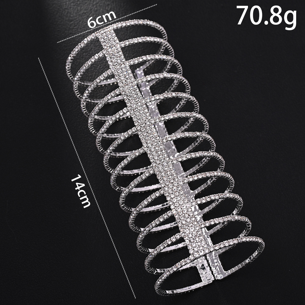 Europa y los Estados Unidos venden pulsera de lujo ligera exagerada nicho de diseño brazalete abierto pulsera ajustable