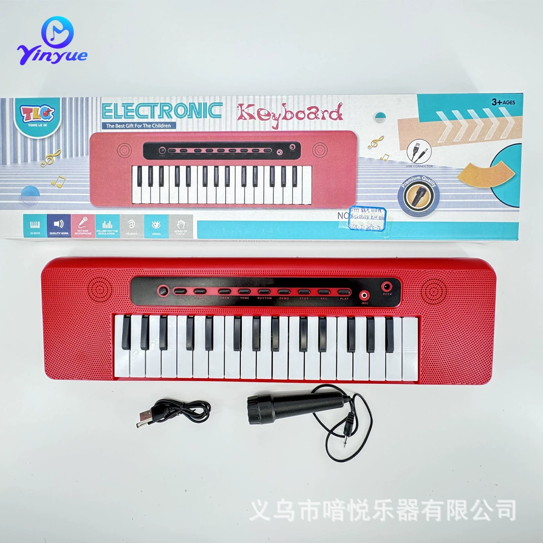 Qiyue 32 клавиши многофункциональное электронное пианино с кабелем USB/микрофон для детей раннего образования развивающие игрушки оптом
