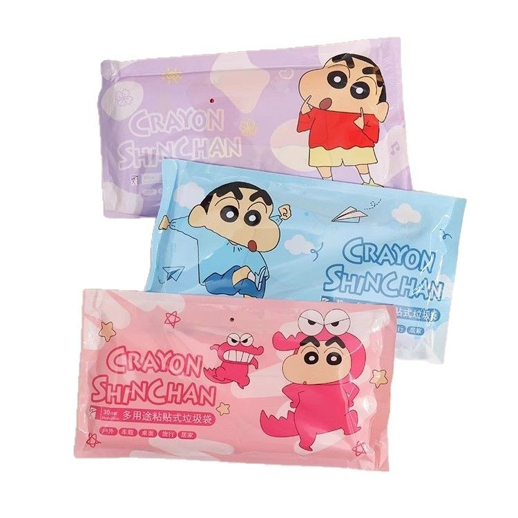 Lápiz pequeño nuevo autorizado escritorio portátil cartón de dibujos animados bolsa de basura multifuncional tipo adhesivo bolsa de basura